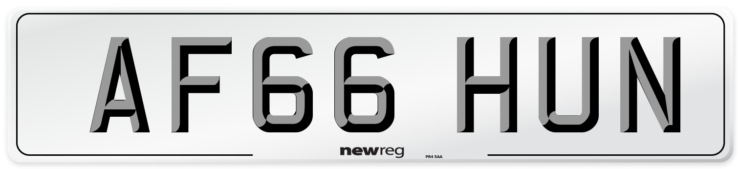 AF66 HUN Number Plate from New Reg